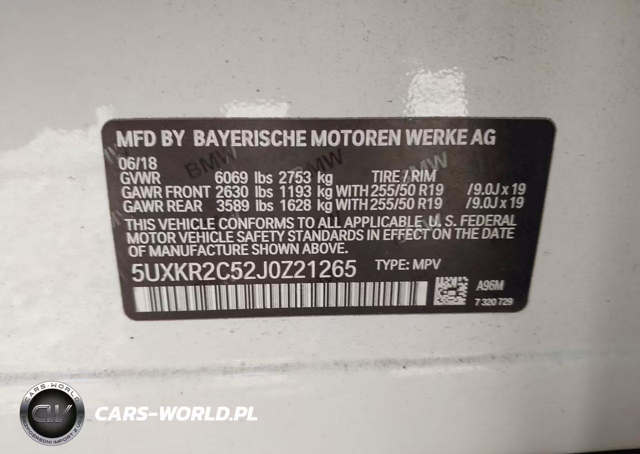 2018 BMW X5 Sdrive35I VIN:5UXKR2C52J0Z21265 - 9