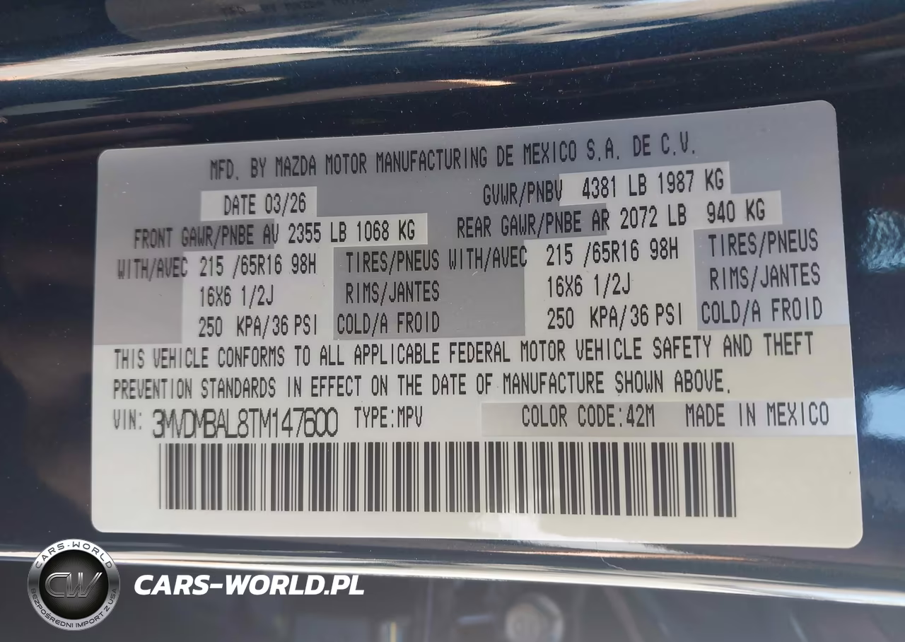 2026 Mazda Cx-30 2.5 S VIN:3MVDMBAL8TM147600 - 9