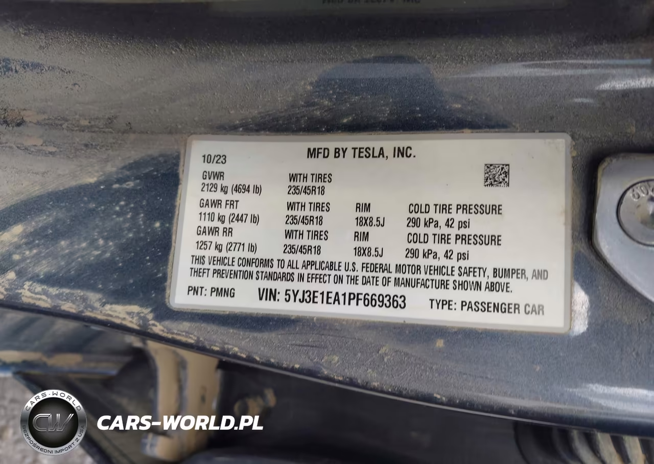 2023 Tesla Model 3 Rear-Wheel Drive VIN:5YJ3E1EA1PF669363 - 9
