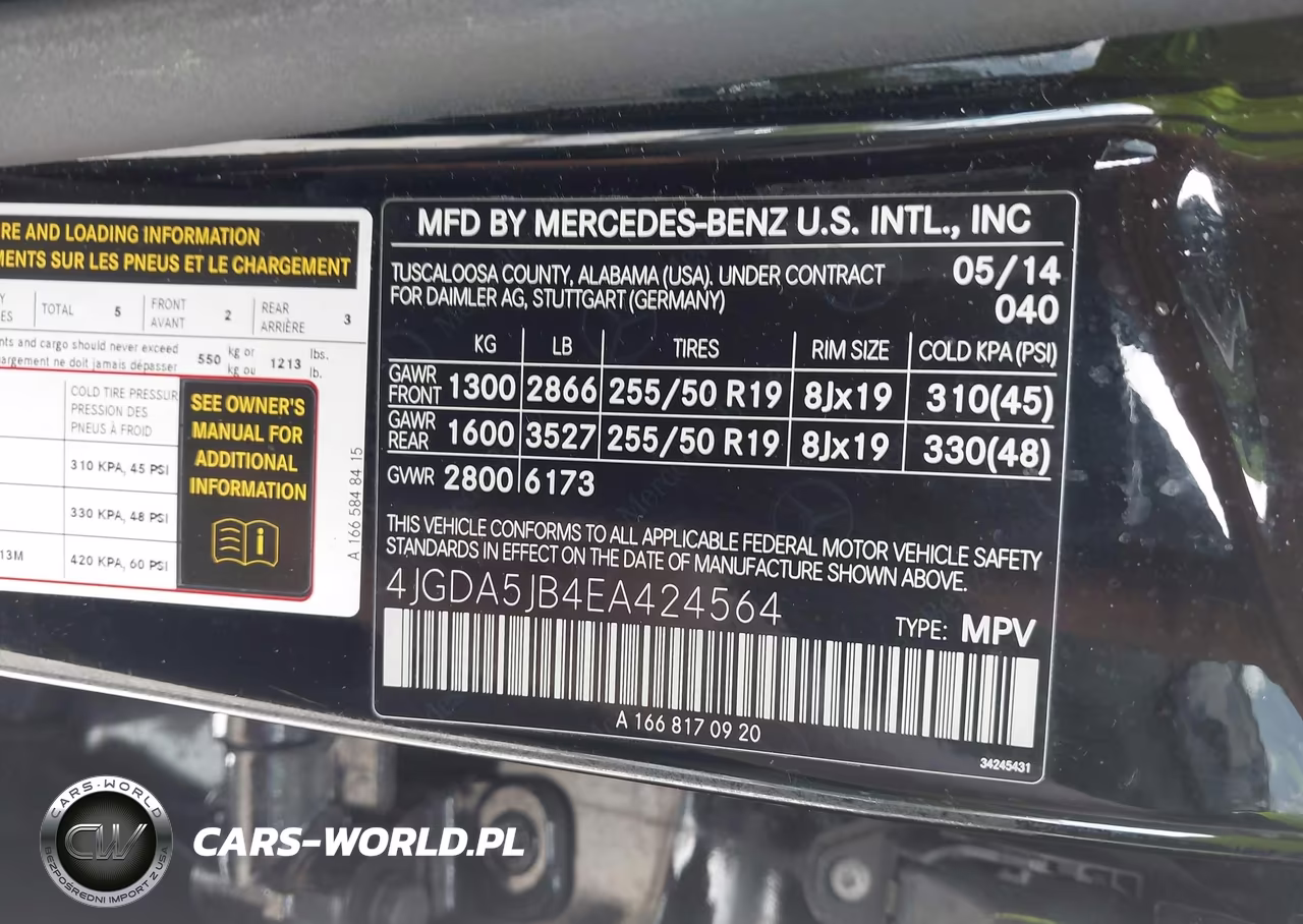 2014 Mercedes-Benz Ml 350 VIN:4JGDA5JB4EA424564 - 9