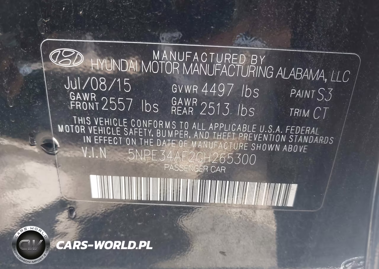 2016 Hyundai Sonata Limited VIN:5NPE34AF2GH265300 - 9