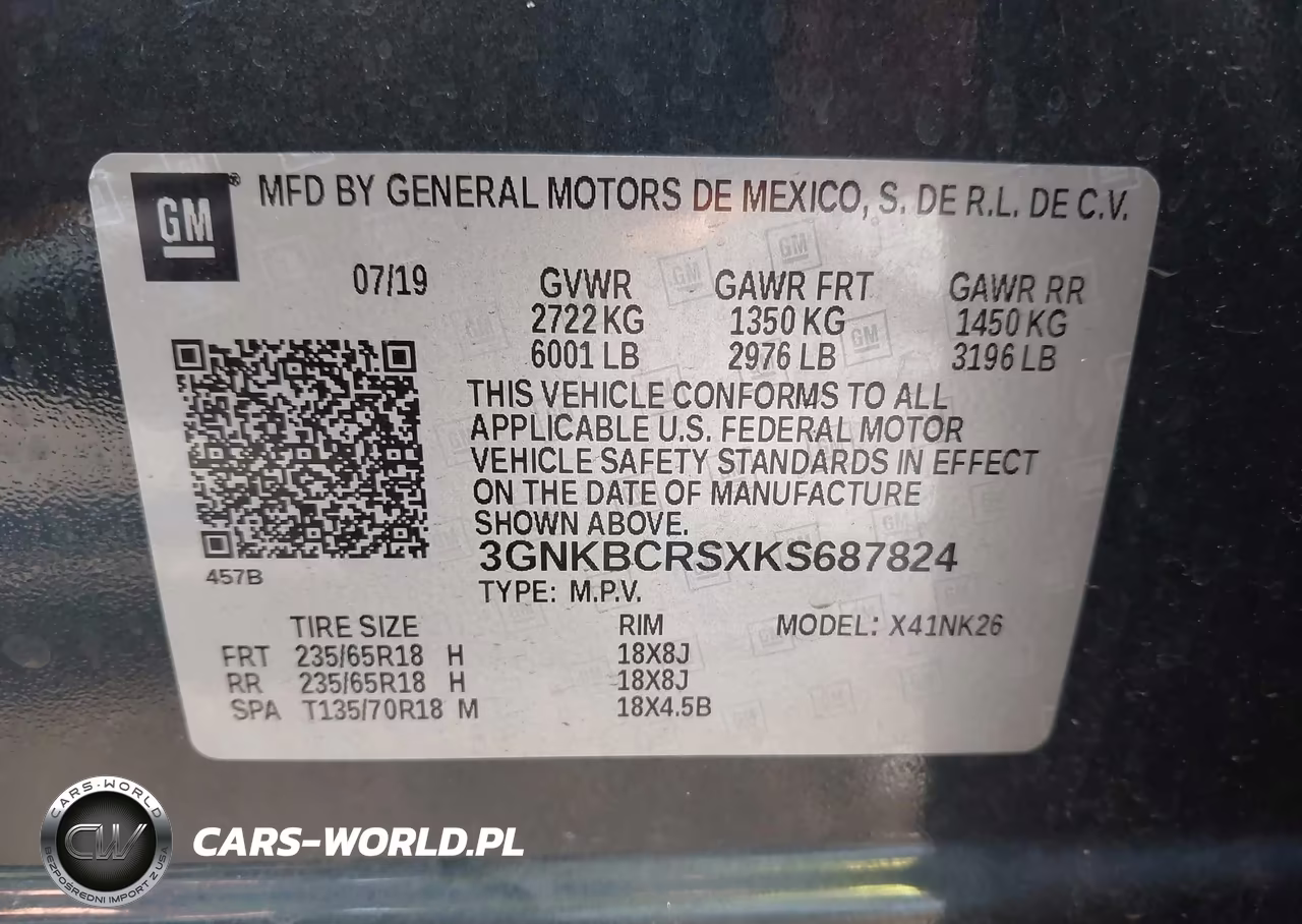 2019 Chevrolet Blazer VIN:3GNKBCRSXKS687824 - 9