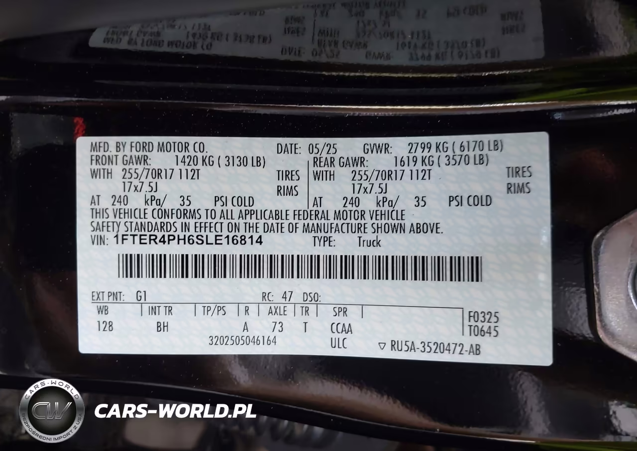 2025 Ford Ranger Xl VIN:1FTER4PH6SLE16814 - 9