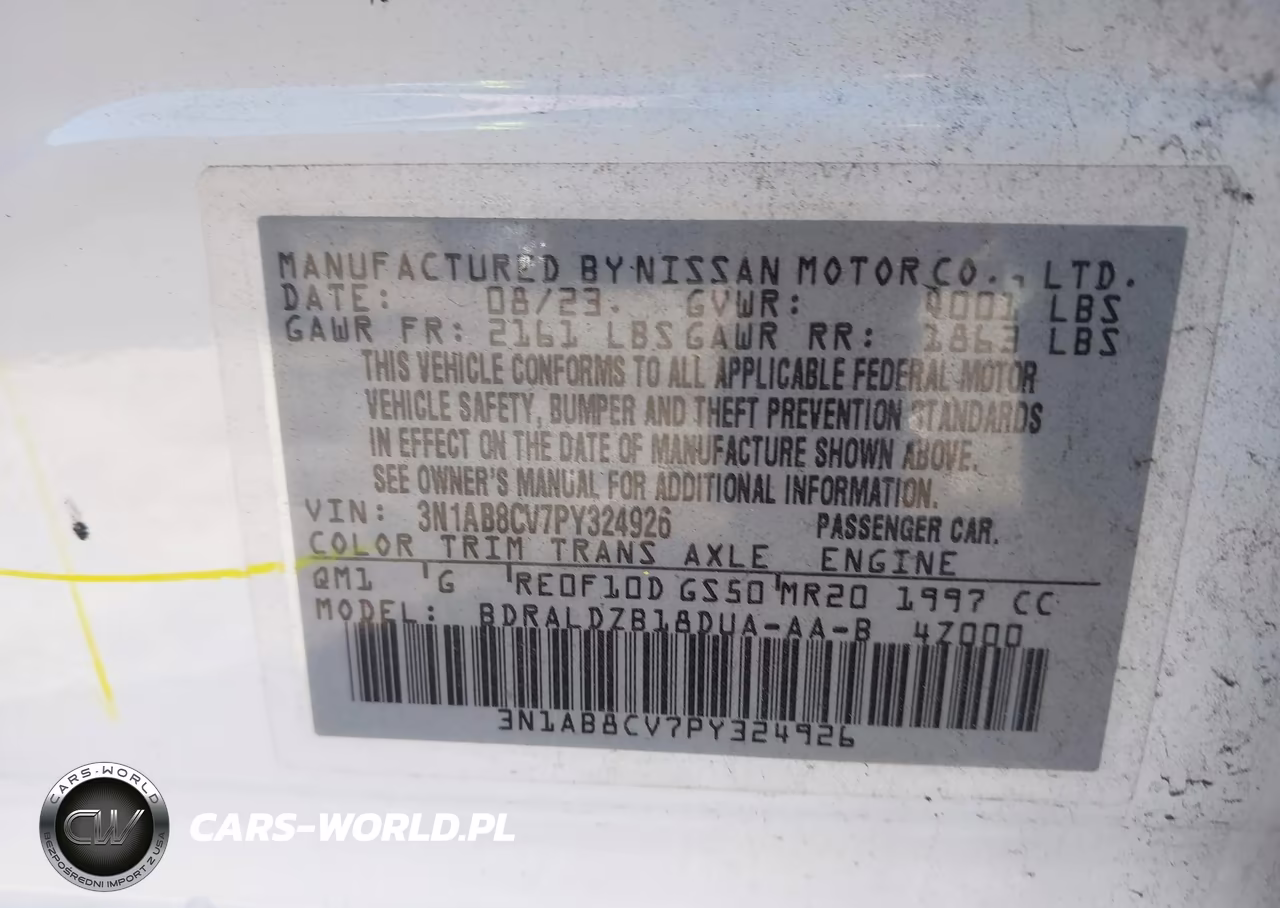 2023 Nissan Sentra Sv Xtronic Cvt VIN:3N1AB8CV7PY324926 - 9