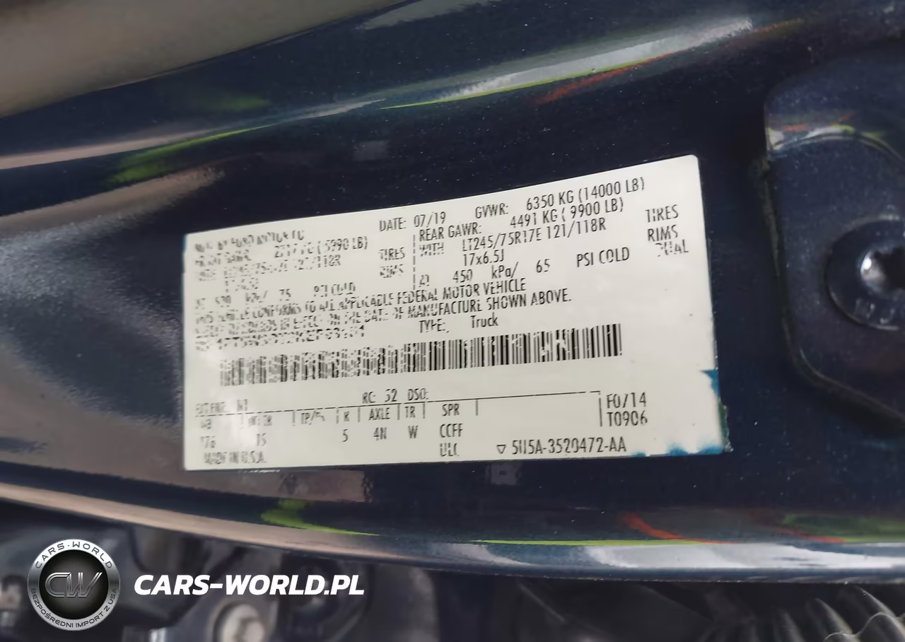 2019 Ford F-350 Xl VIN:1FT8W3DT2KEF93101 - 9