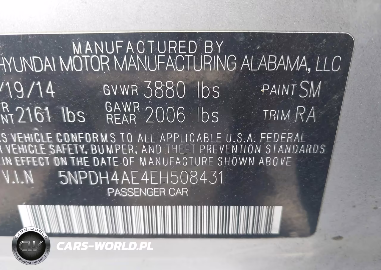 2014 Hyundai Elantra Se VIN:5NPDH4AE4EH508431 - 9