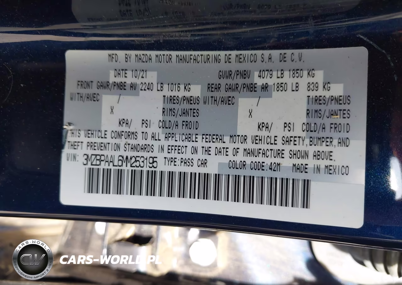 2021 Mazda Mazda3 2.5 S VIN:3MZBPAAL6MM253195 - 9