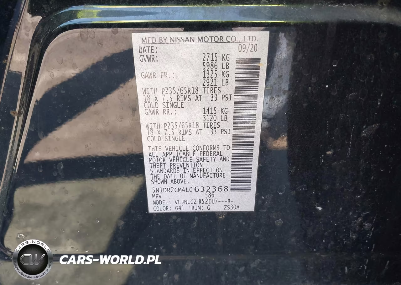 2020 Nissan Pathfinder Sl 4Wd VIN:5N1DR2CM4LC632368 - 9
