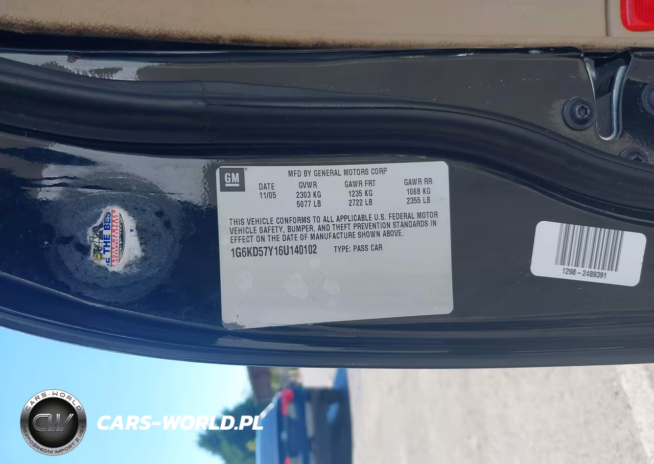 2006 CADILLAC DTS VIN:1G6KD57Y16U140102 - 9
