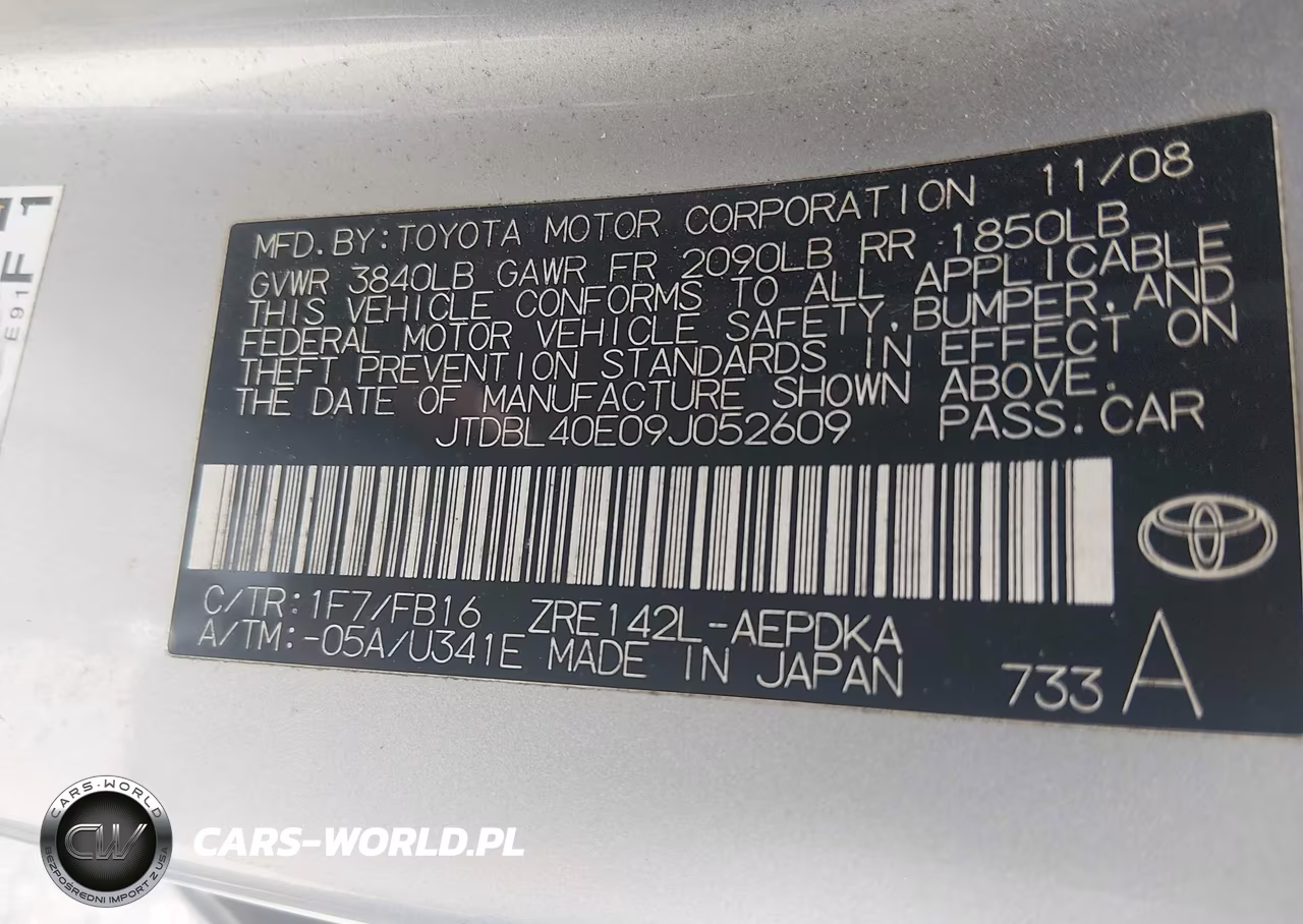 2009 Toyota Corolla Le VIN:JTDBL40E09J052609 - 9