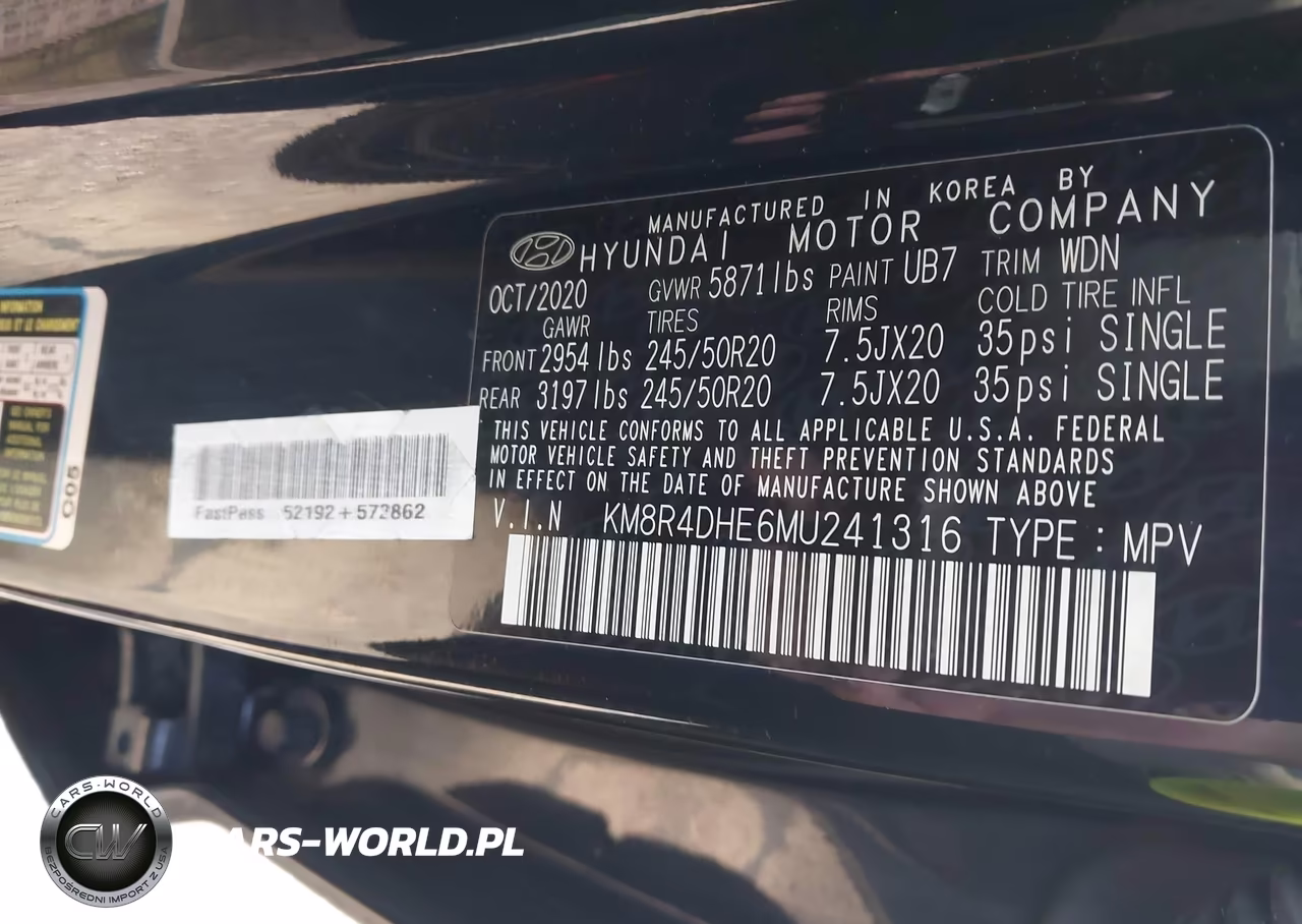 2021 Hyundai Palisade Sel VIN:KM8R4DHE6MU241316 - 9