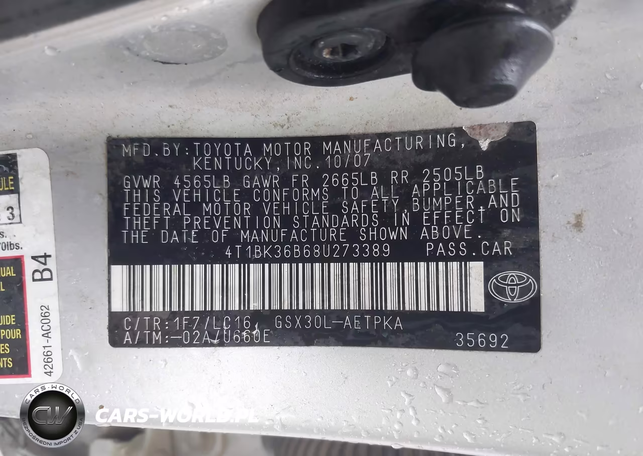 2008 Toyota Avalon Limited VIN:4T1BK36B68U273389 - 9
