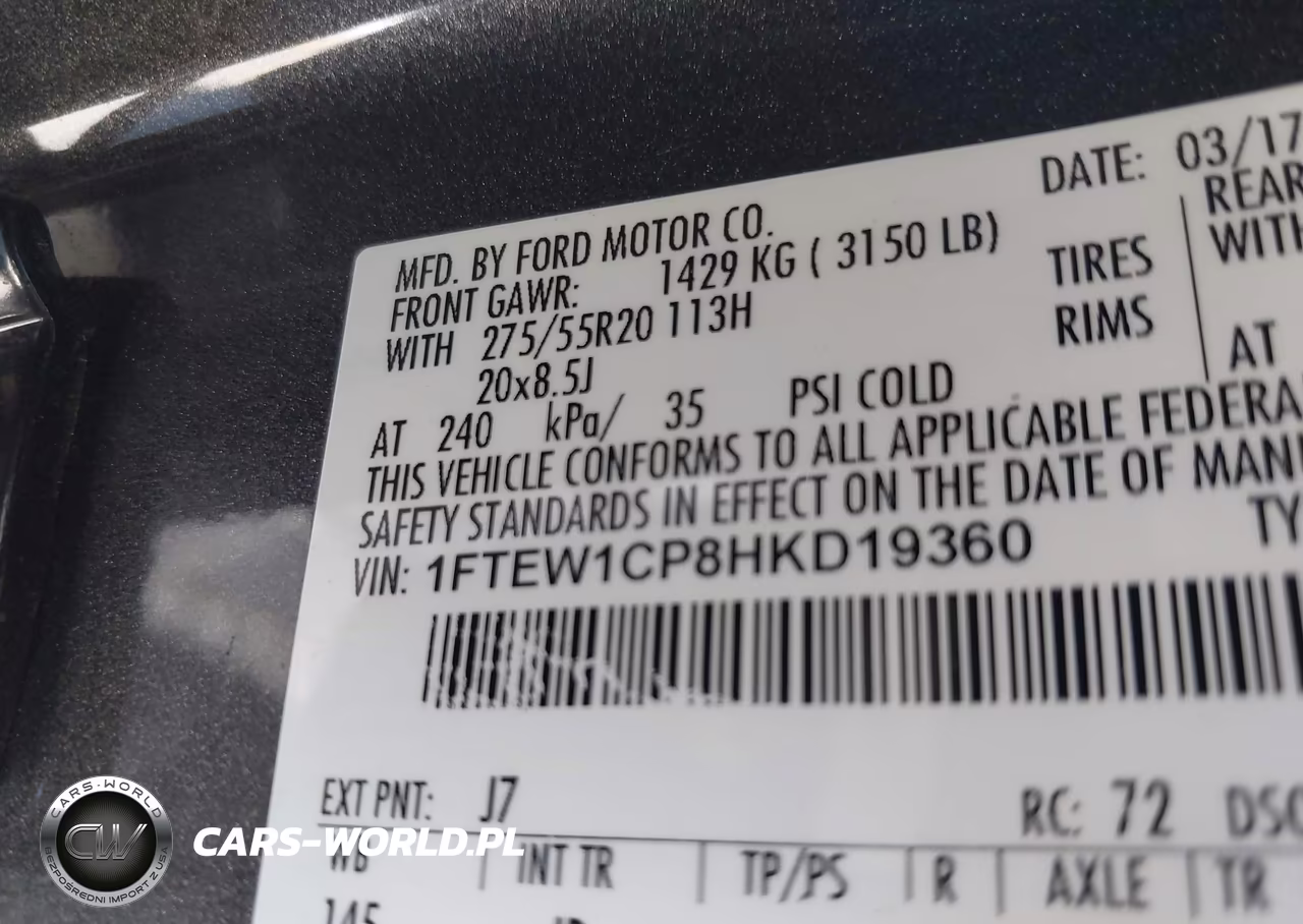 2017 Ford F-150 Xlt VIN:1FTEW1CP8HKD19360 - 9