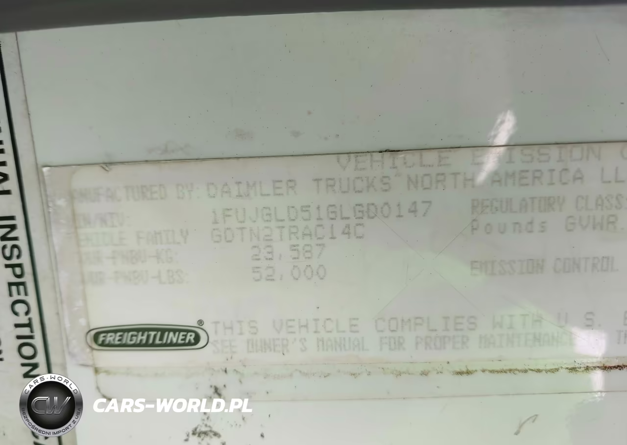 2016 Freightliner Cascadia 125 VIN:1FUJGLD51GLGD0147 - 8