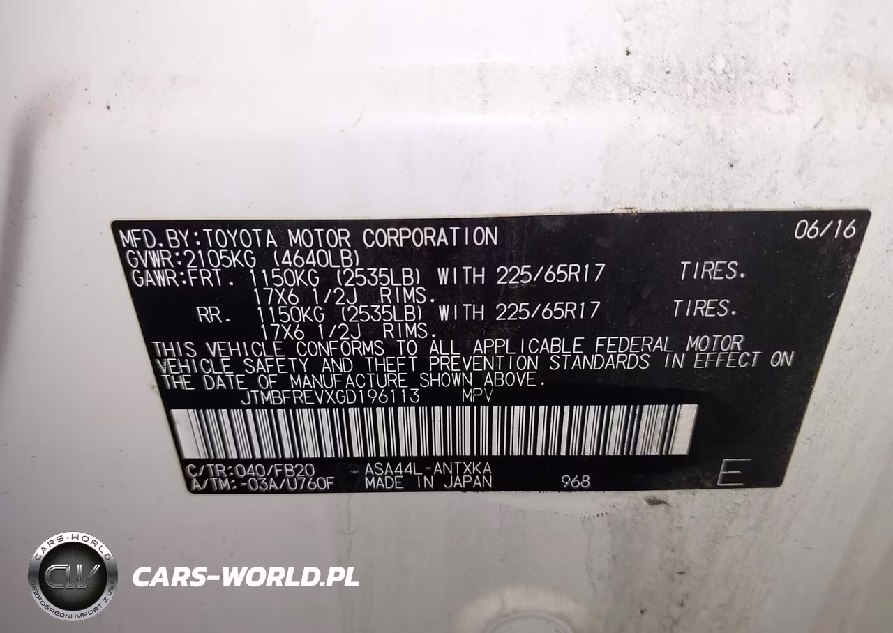 2016 Toyota Rav4 Le VIN:JTMBFREVXGD196113 - 9