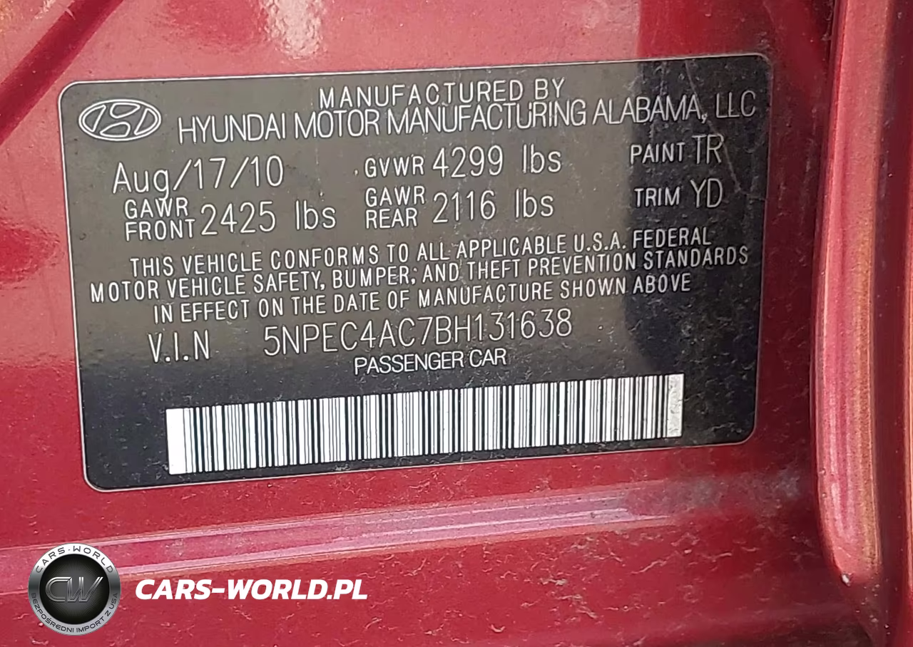 2011 Hyundai Sonata Limited VIN:5NPEC4AC7BH131638 - 9