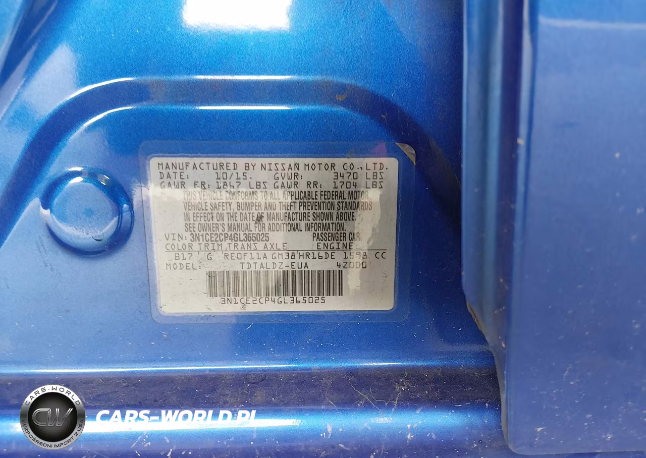 2016 Nissan Versa Note S (Sr)-S Plus-Sl-Sr-Sv VIN:3N1CE2CP4GL365025 - 9