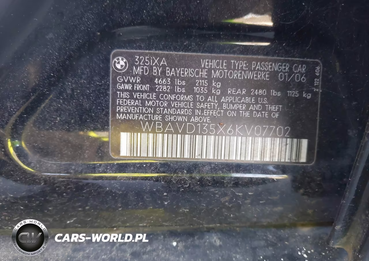 2006 BMW 325Xi VIN:WBAVD135X6KV07702 - 9