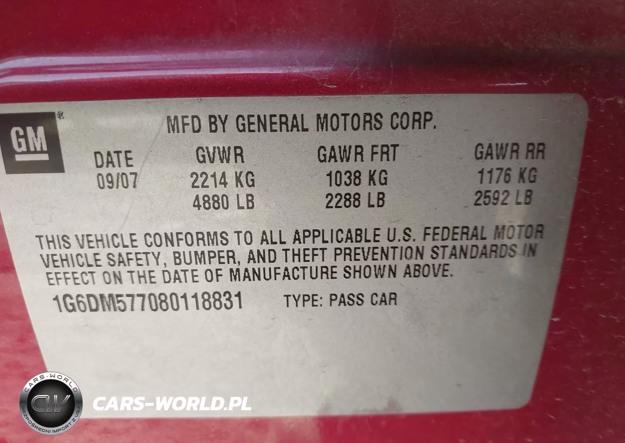 2008 Cadillac Cts Standard VIN:1G6DM577080118831 - 9