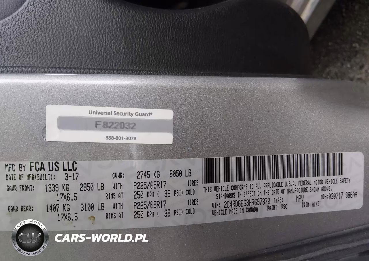 2017 Dodge Grand Caravan Gt VIN:2C4RDGEG3HR697370 - 9