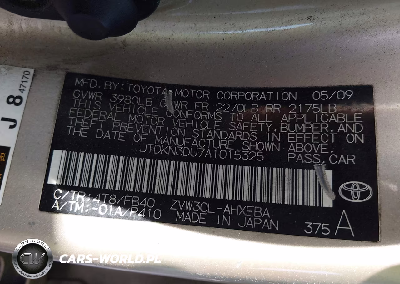 2010 Toyota Prius Iii VIN:JTDKN3DU7A1015325 - 9