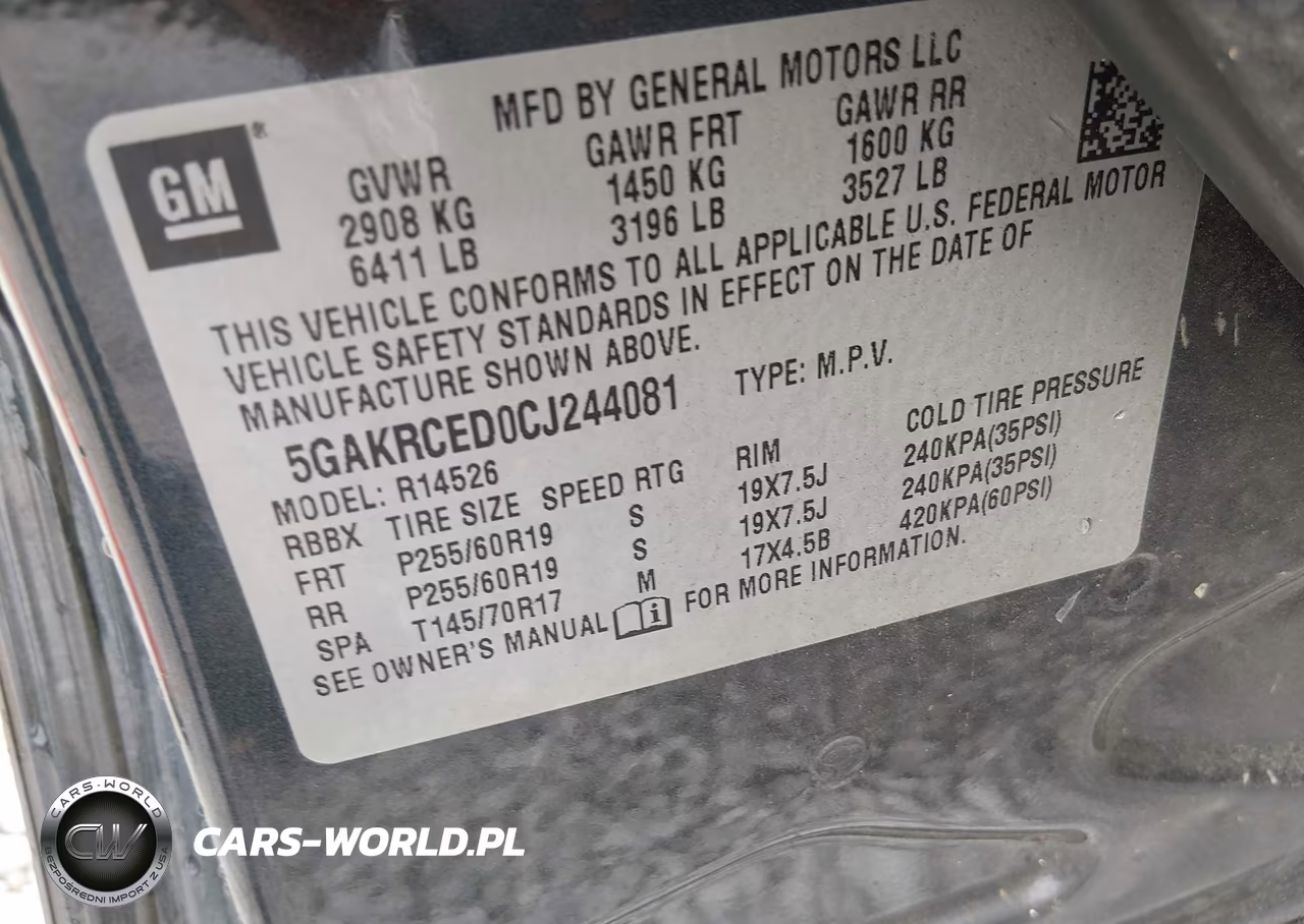 2012 Buick Enclave Leather VIN:5GAKRCED0CJ244081 - 9