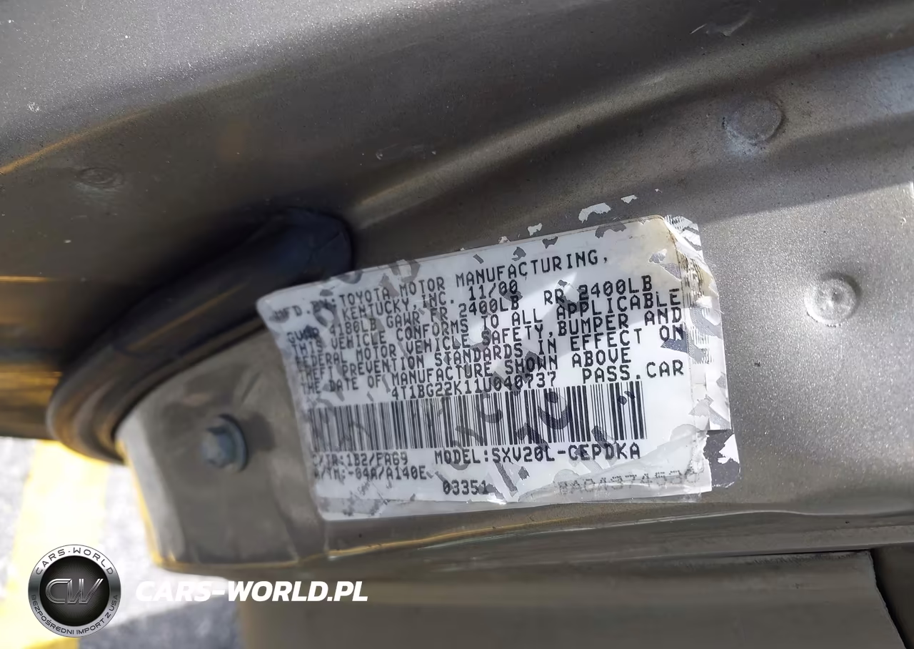 2001 Toyota Camry Ce VIN:4T1BG22K11U040737 - 9