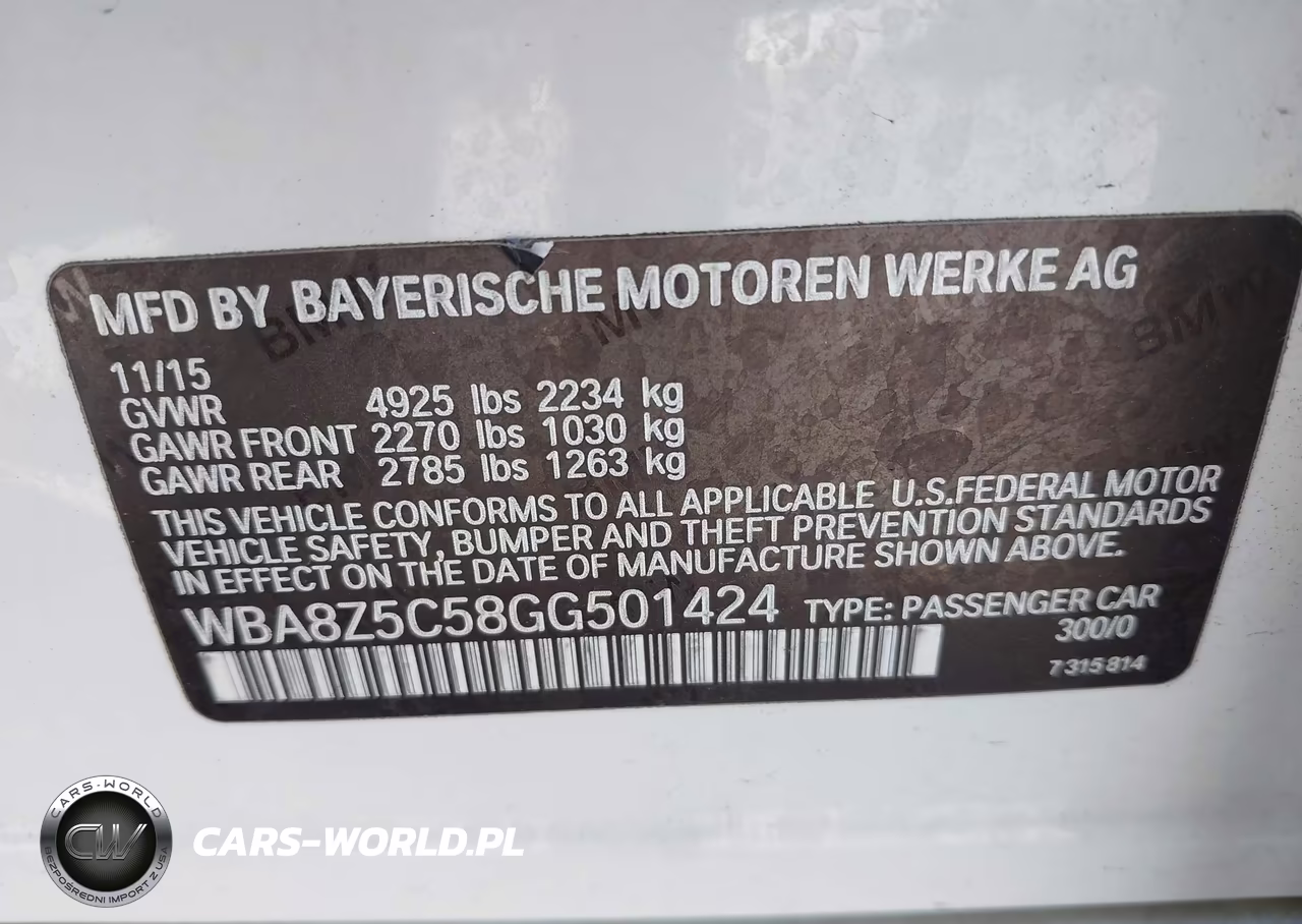 2016 BMW 328I Gran Turismo xDrive VIN:WBA8Z5C58GG501424 - 9