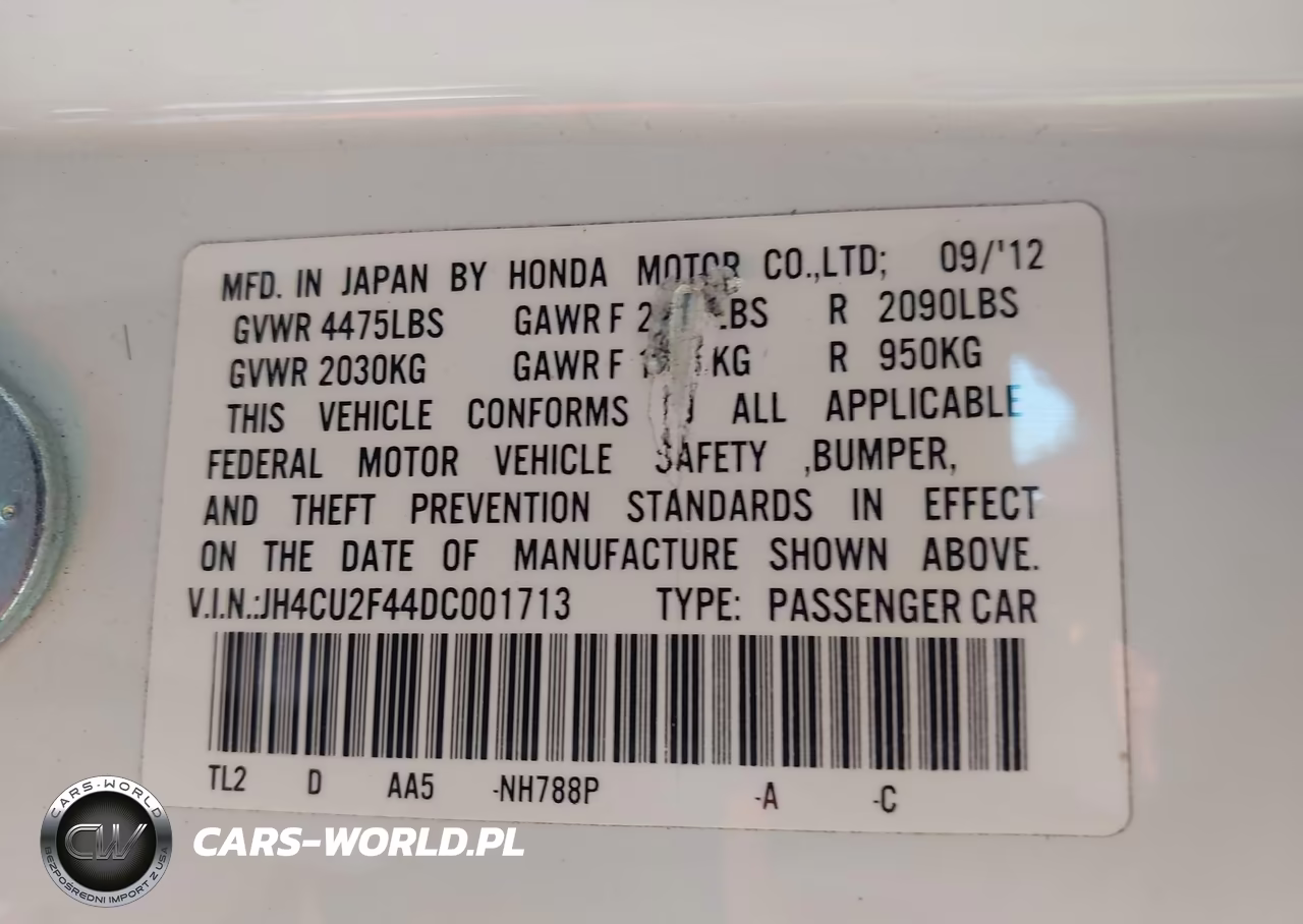 2013 Acura Tsx 2.4 VIN:JH4CU2F44DC001713 - 9