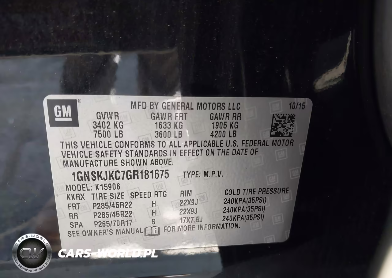 2016 Chevrolet Suburban Ltz VIN:1GNSKJKC7GR181675 - 9
