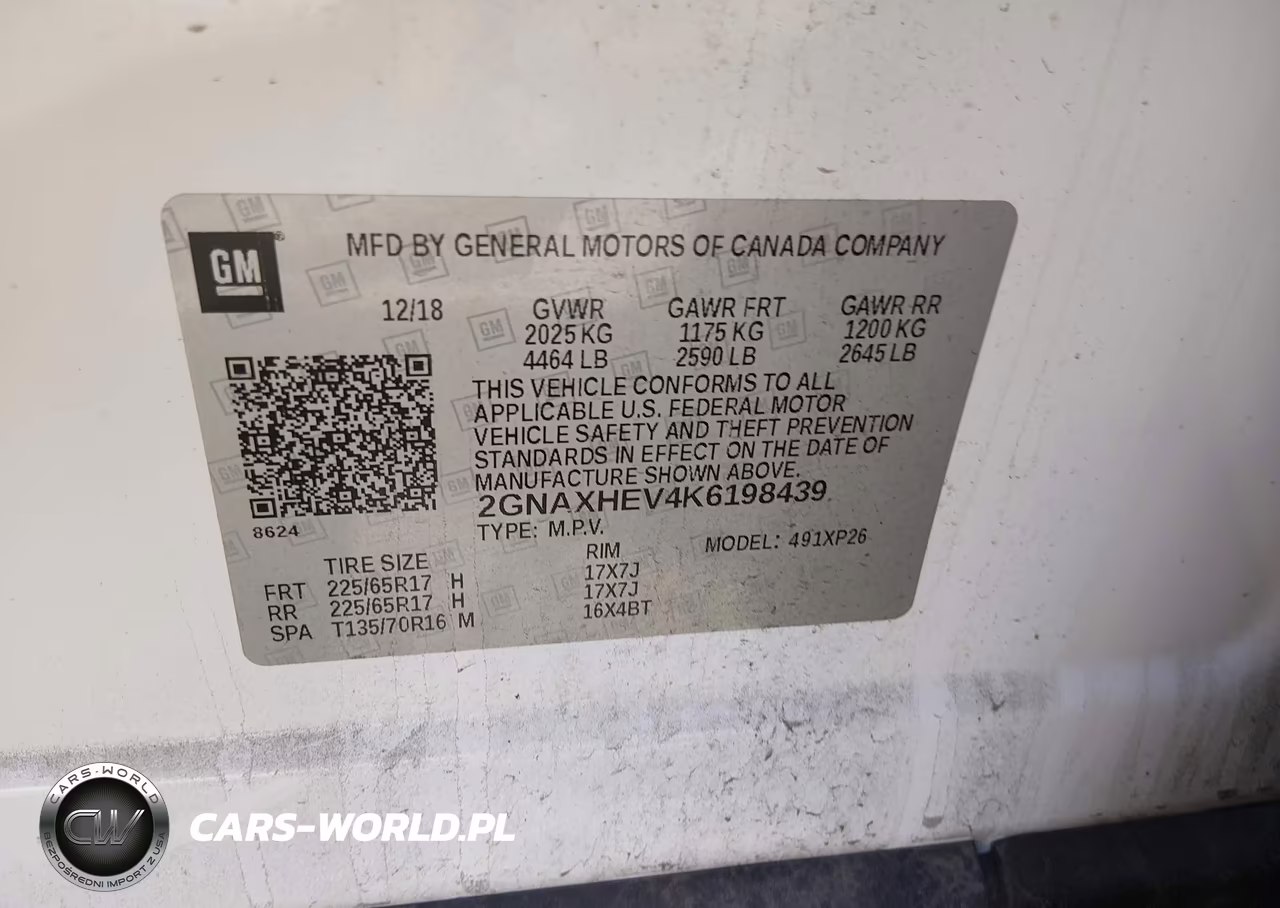 2019 Chevrolet Equinox Ls VIN:2GNAXHEV4K6198439 - 7