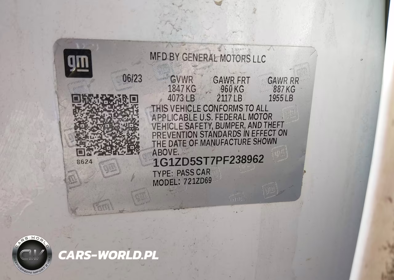 2023 Chevrolet Malibu Fwd 1Lt VIN:1G1ZD5ST7PF238962 - 9