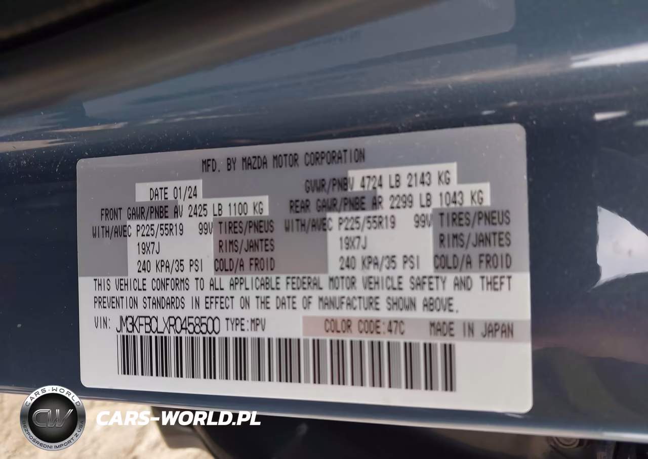 2024 Mazda Cx-5 2.5 S Carbon Edition VIN:JM3KFBCLXR0458500 - 9
