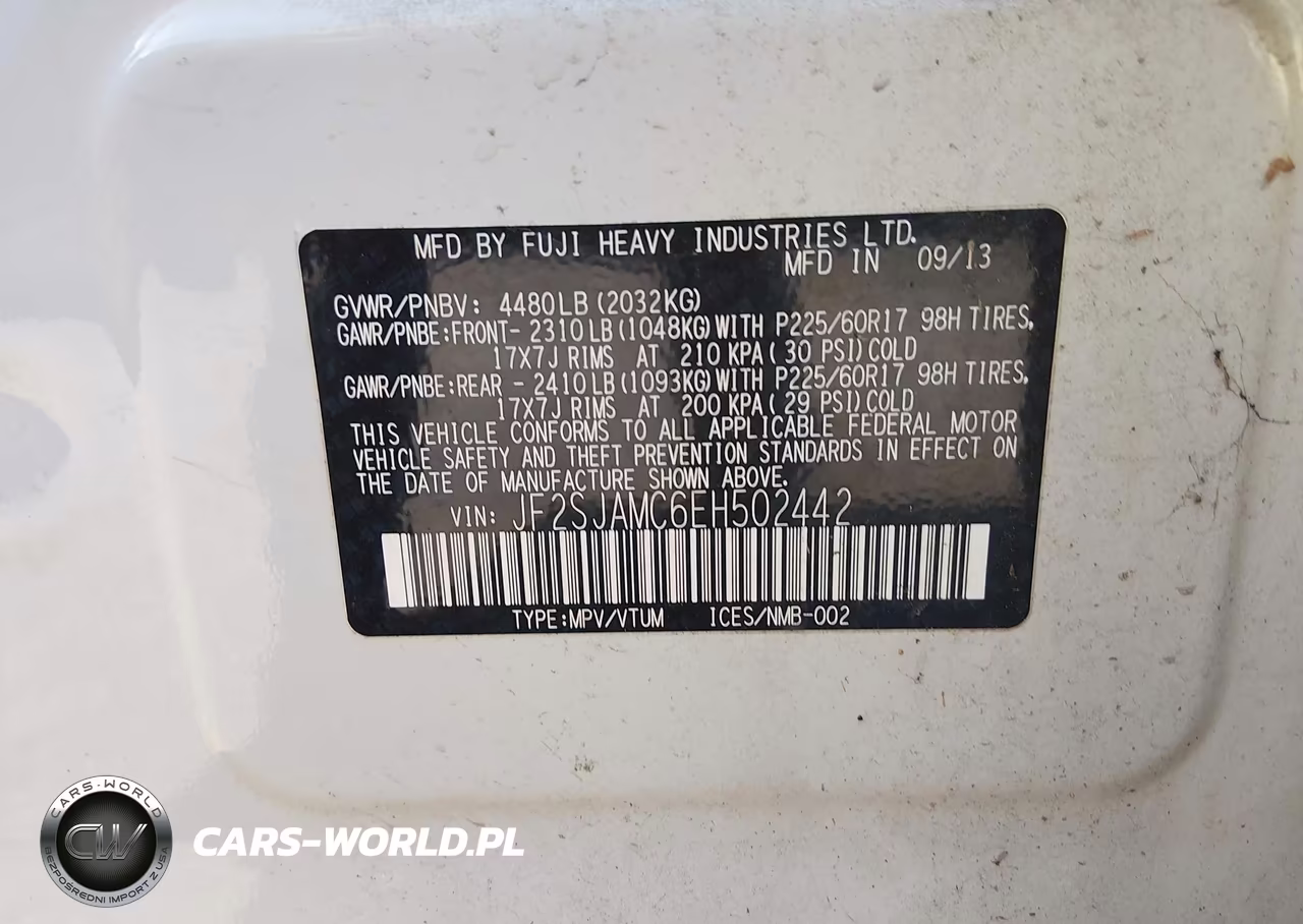 2014 Subaru Forester 2.5I Touring VIN:JF2SJAMC6EH502442 - 9