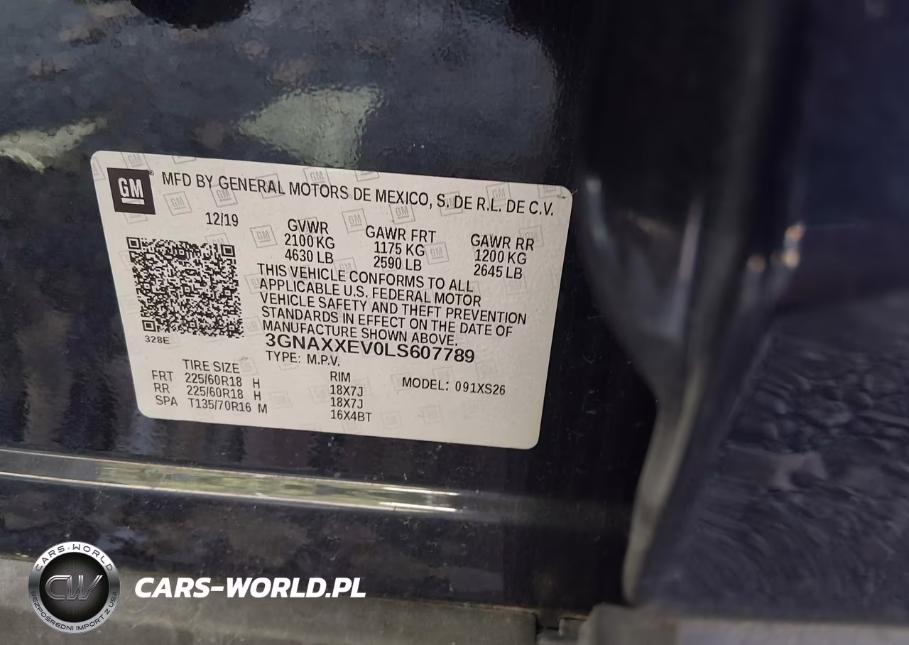 2020 Chevrolet Equinox Awd Premier 1.5L Turbo VIN:3GNAXXEV0LS607789 - 9