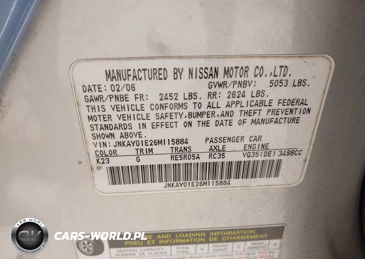 2006 Infiniti M35 VIN:JNKAY01E26M115884 - 9