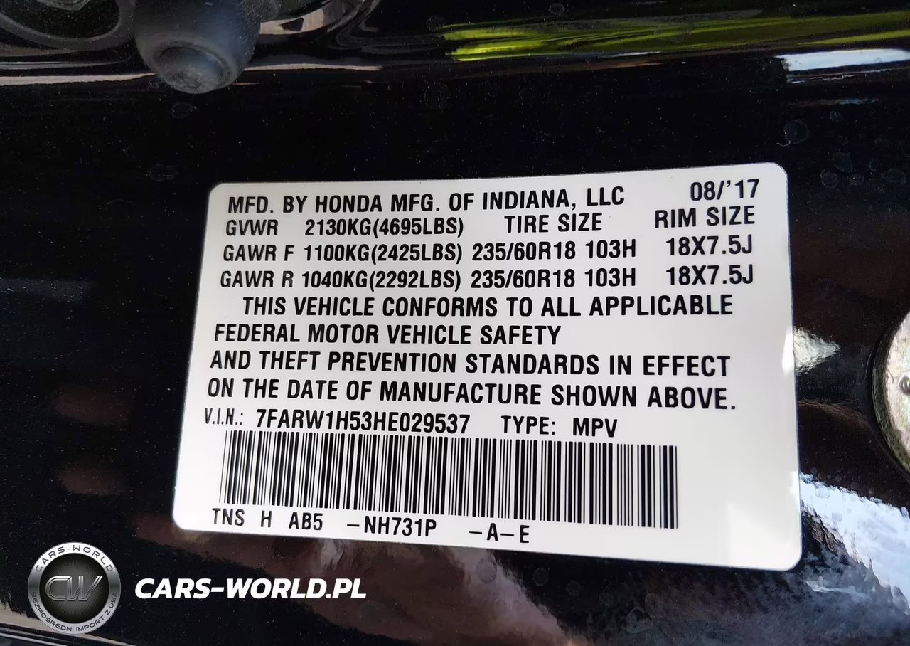 2017 Honda Cr-V Ex VIN:7FARW1H53HE029537 - 9