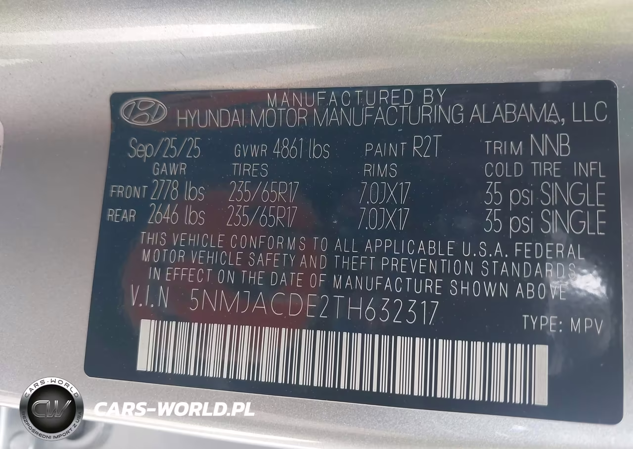 2026 Hyundai Tucson Se VIN:5NMJACDE2TH632317 - 9