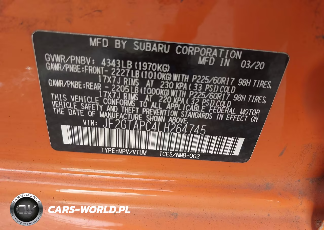 2020 Subaru Crosstrek Premium VIN:JF2GTAPC4LH264745 - 9