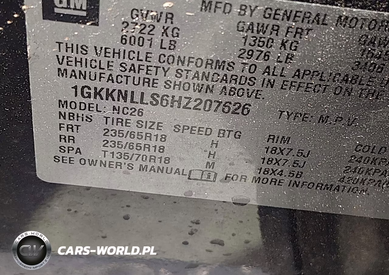 2017 GMC Acadia Sle-2 VIN:1GKKNLLS6HZ207626 - 9