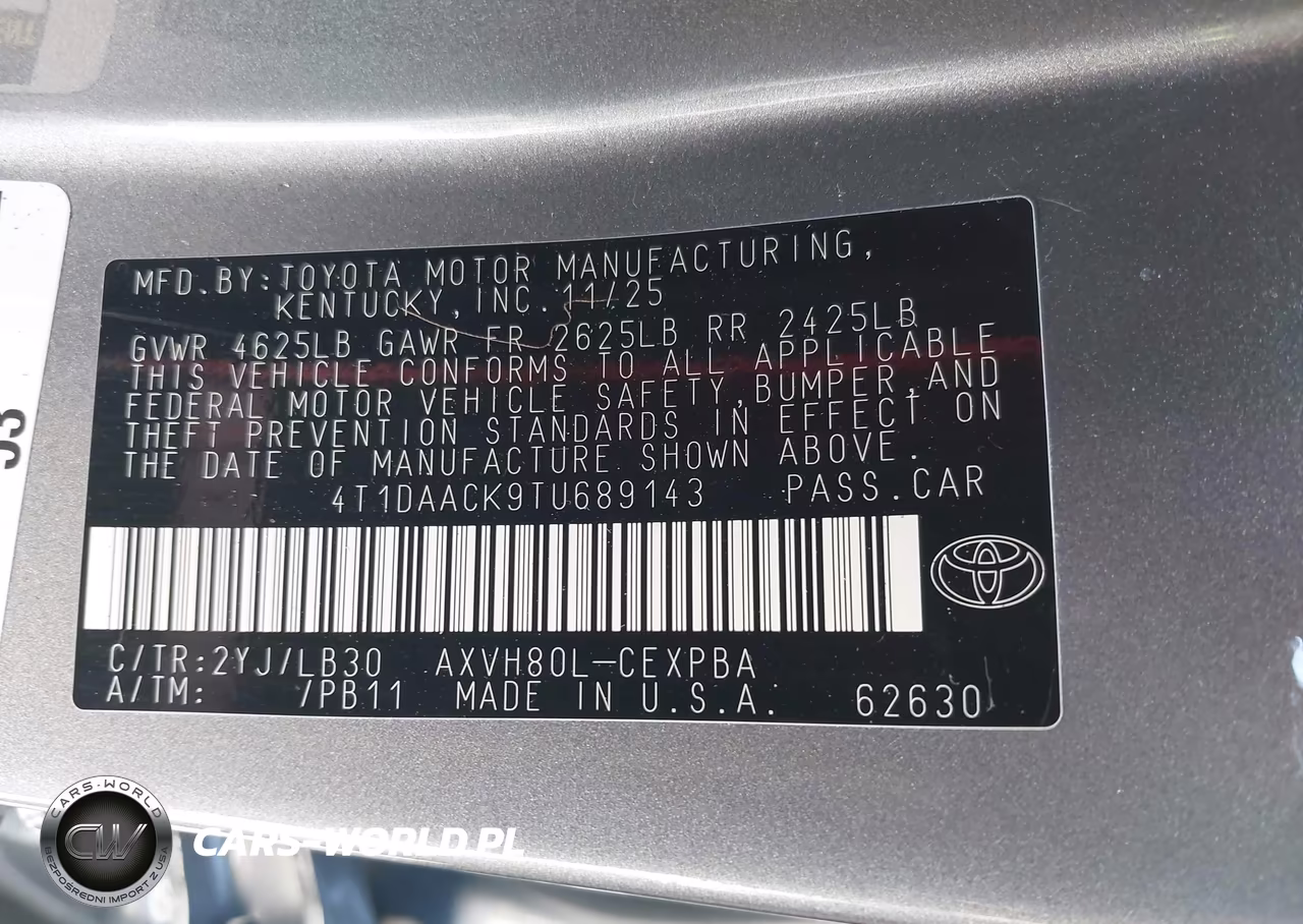 2026 Toyota Camry Xse VIN:4T1DAACK9TU689143 - 9