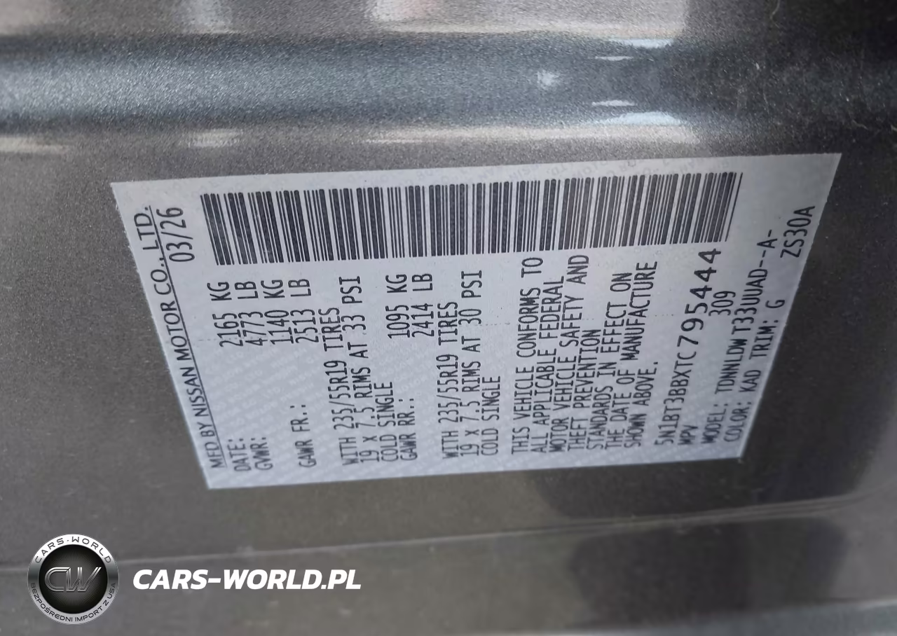 2026 Nissan Rogue Dark Armor VIN:5N1BT3BBXTC795444 - 9