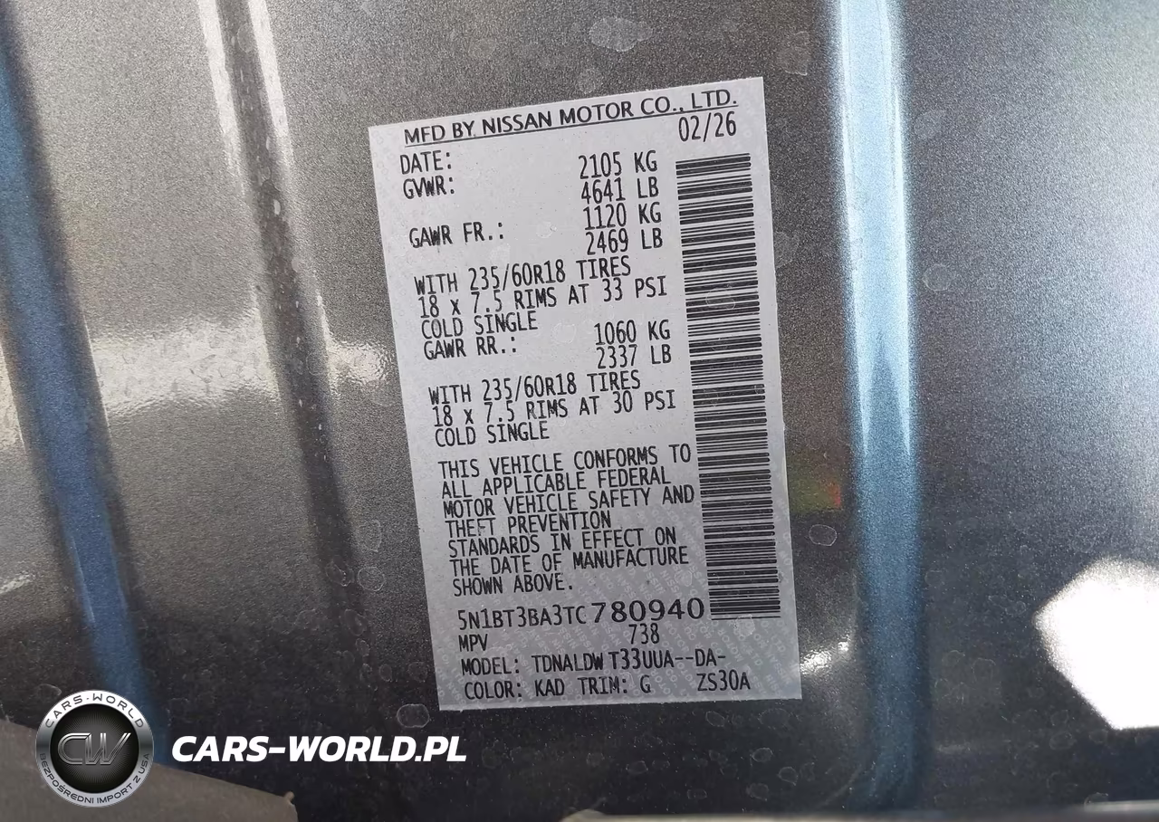 2026 Nissan Rogue Sv VIN:5N1BT3BA3TC780940 - 9