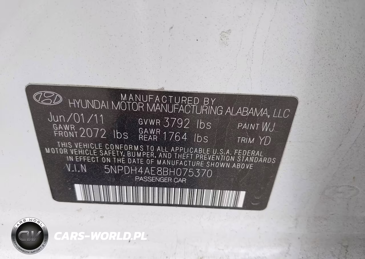2011 Hyundai Elantra Limited VIN:5NPDH4AE8BH075370 - 9