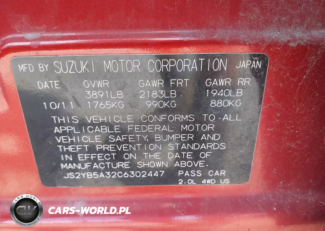 2012 Suzuki Sx4 Premium-Tech Valu Pkg (Nav) VIN:JS2YB5A32C6302447 - 9