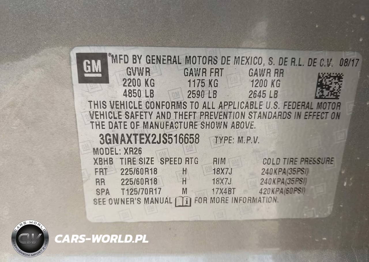 2018 Chevrolet Equinox Lt VIN:3GNAXTEX2JS516658 - 9
