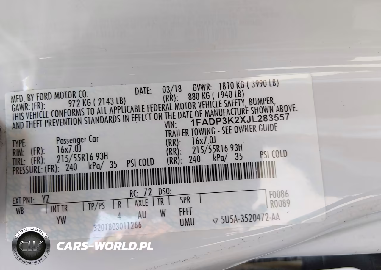 2018 Ford Focus Se VIN:1FADP3K2XJL283557 - 9