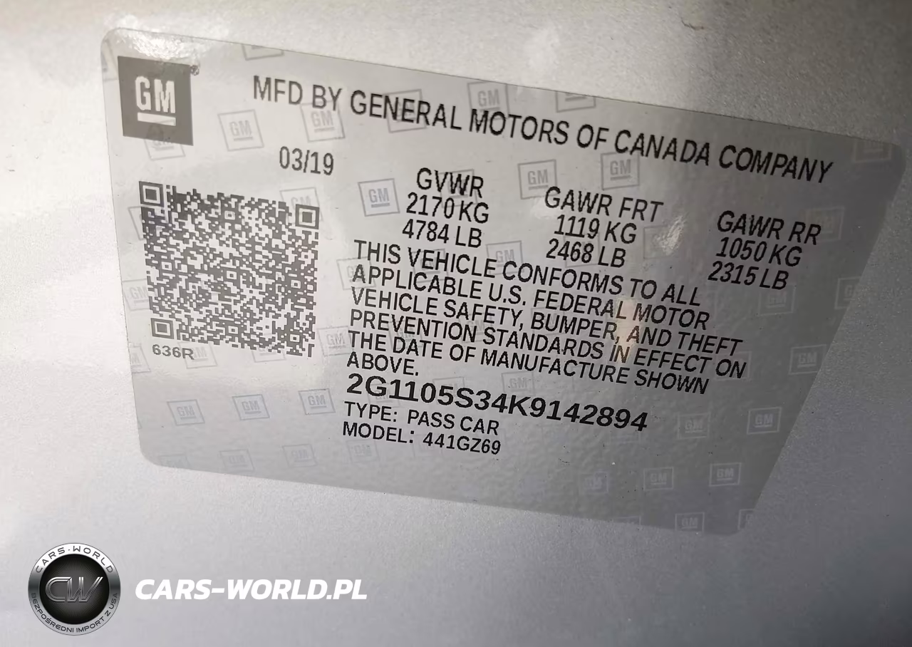 2019 Chevrolet Impala Premier VIN:2G1105S34K9142894 - 9