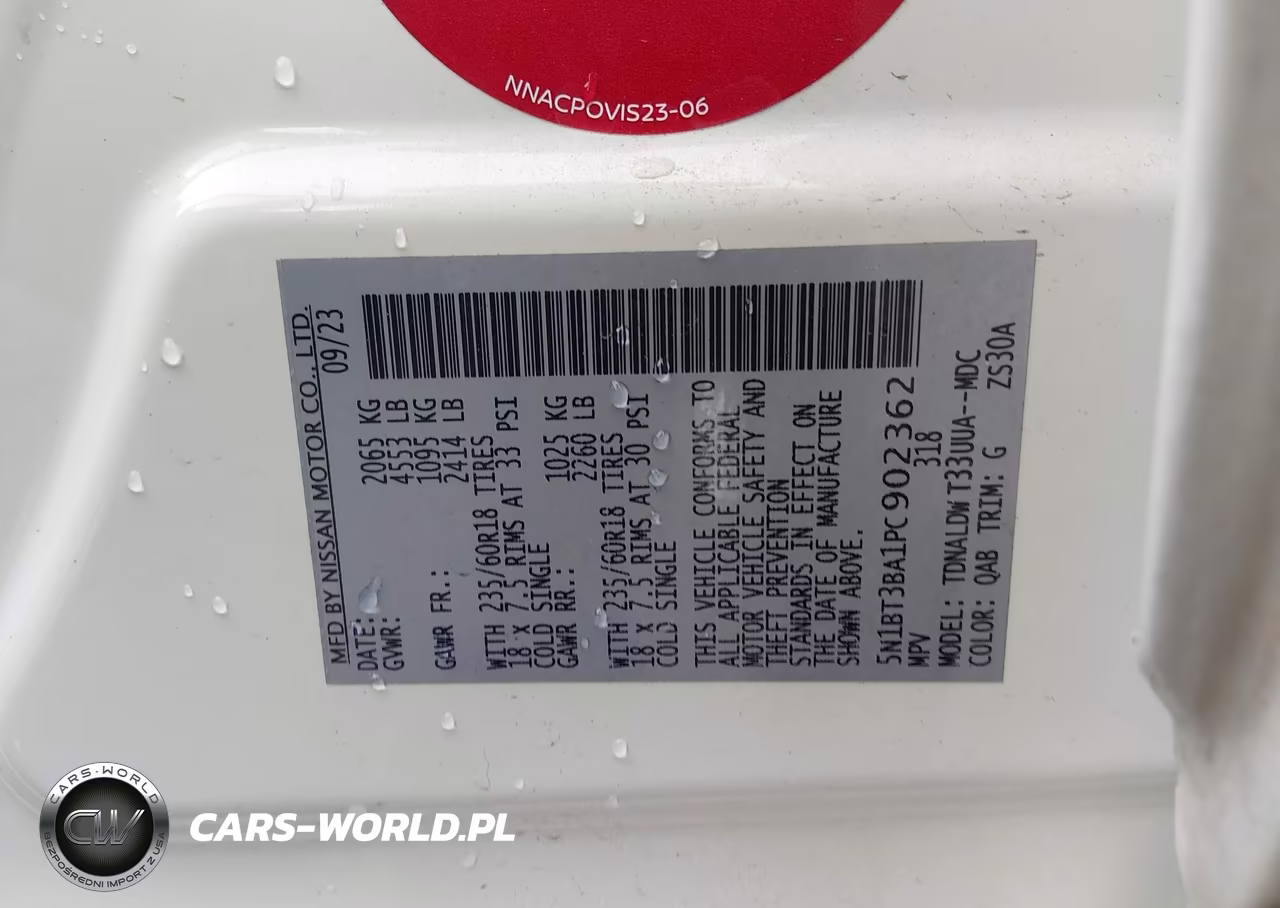 2023 Nissan Rogue Sv Fwd VIN:5N1BT3BA1PC902362 - 9