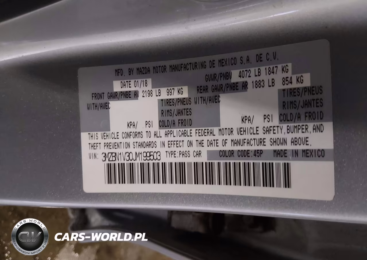 2018 Mazda Mazda3 Touring VIN:3MZBN1V30JM199503 - 9